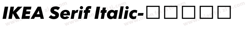 IKEA Serif Italic字体转换
